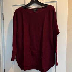 Charter Club Women's Cashmere Crew Neck Sweater - Burgundy